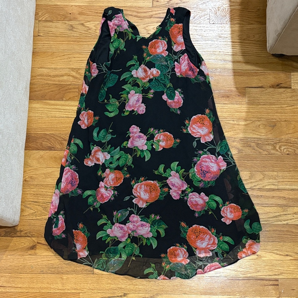 Calvin Klein Black Floral Dress